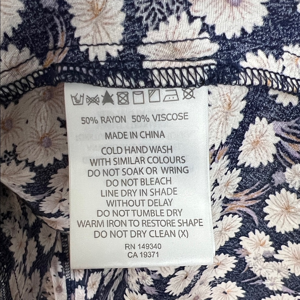 NWOT ROLLA'S Blue and Cream Floral Mini Dress - Picture 11 of 11